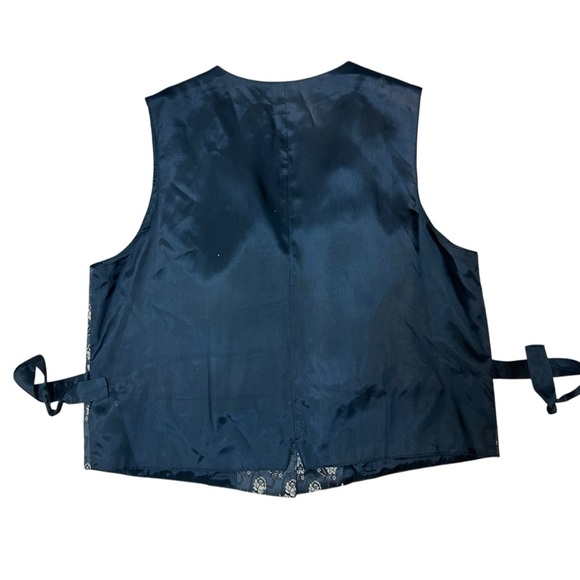 Wah-Maker women’s old west floral jacquard vest size large Victorian frontier - Picture 2 of 8